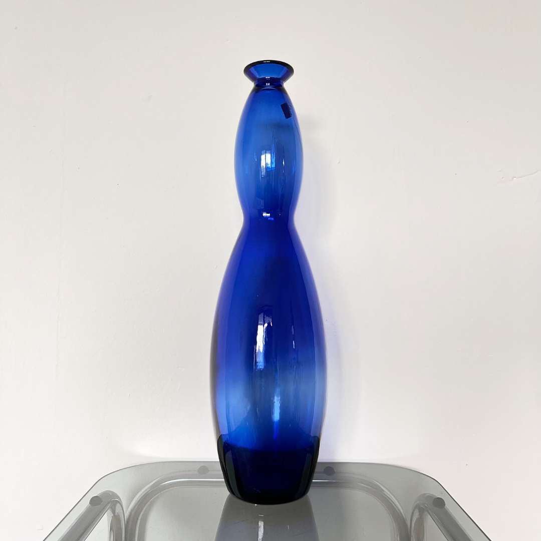 Tall Blue Vase Made in Germany