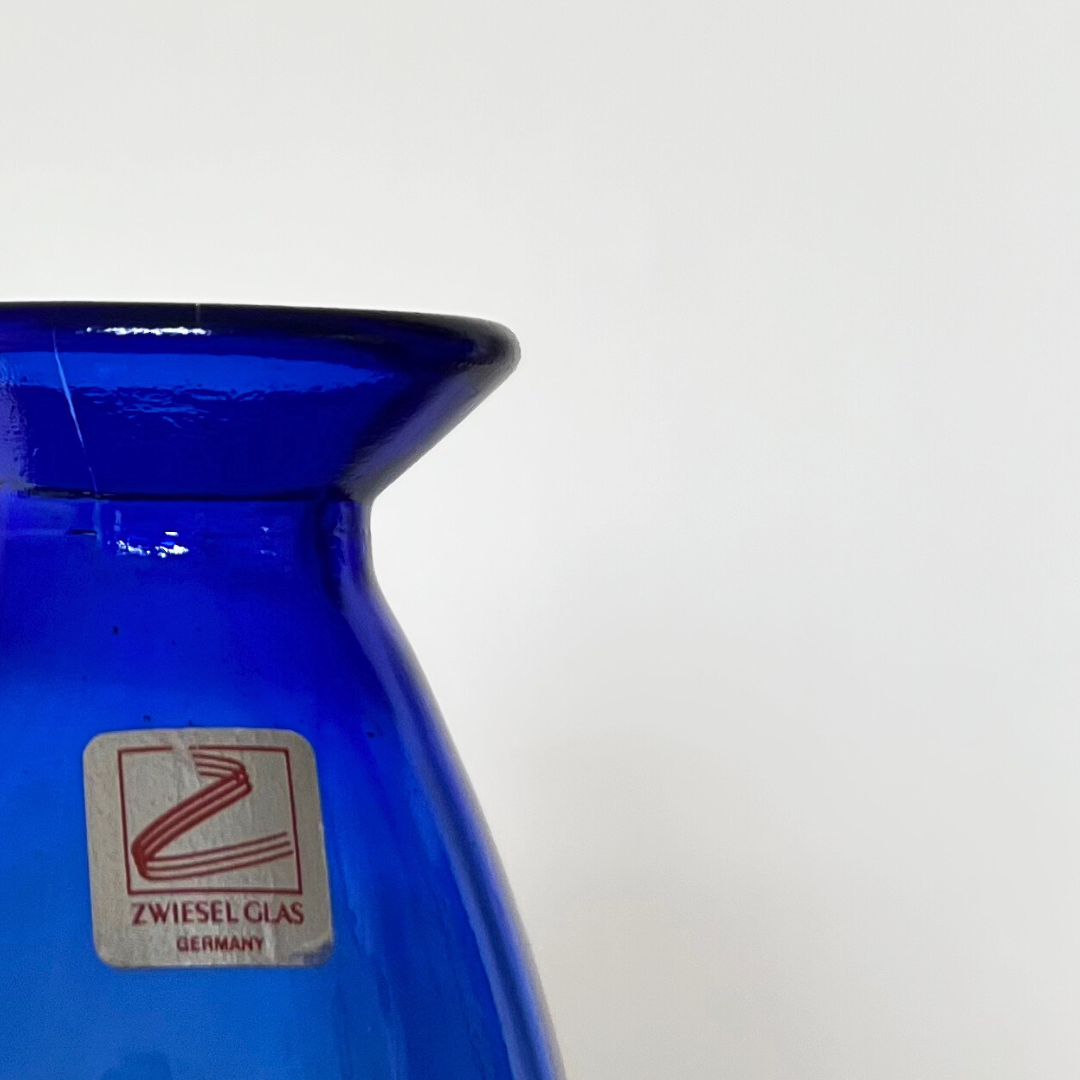 Tall Blue Vase Made in Germany